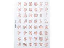 Stickers lettres - bubble rose