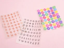 Stickers lettres - bubble rose
