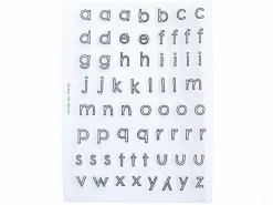 Stickers lettres - contours noirs