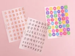 Stickers lettres - contours noirs