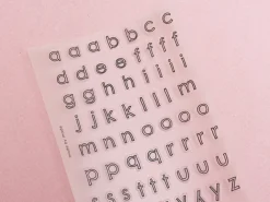 Stickers lettres - contours noirs