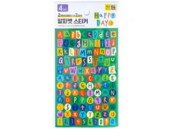 Stickers lettres alphabet multicolore