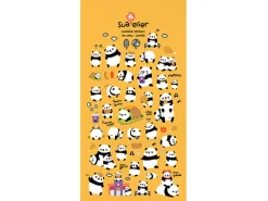 Stickers pandas rigolos effet 3D
