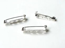 Support de broche argenté clair - 25 mm