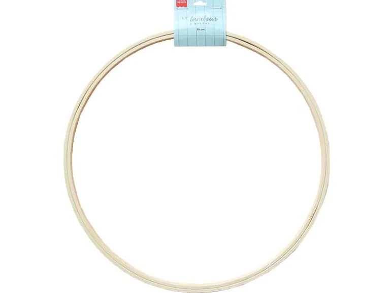 Tambour à broder bois clair - 30 cm