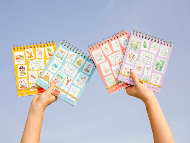 Travel Book - Carnet aquarelle - thème Retour de Marché