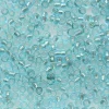 Tube de 350 perles à inclusions argentés - bleu ciel