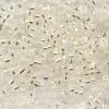 Tube de 350 perles à inclusions argentés - blanc