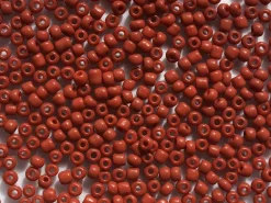 Tube de 350 perles de rocailles opaques - rouge bordeaux