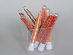 Tube de 350 perles de rocailles opaques - rouge bordeaux