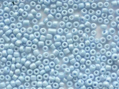 Tube de 350 perles de rocailles opaques nacrées - bleu ciel