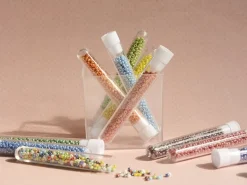 Tube de 350 perles de rocailles opaques nacrées - bleu moyen