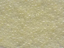 Tube de 350 perles de rocailles opaques nacrées - écru